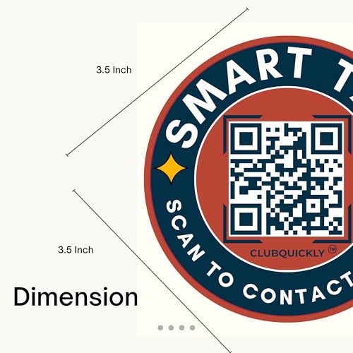 ClubQuickly Emergency Car QR Code Sticker - Number Hidden, Scan to Call or WhatsApp Owner, Masked Contact, Waterproof, Parking & Emergency Tag