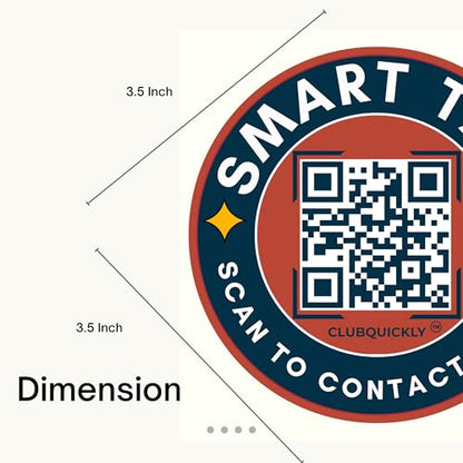 ClubQuickly Emergency Car QR Code Sticker - Number Hidden, Scan to Call or WhatsApp Owner, Masked Contact, Waterproof, Parking & Emergency Tag