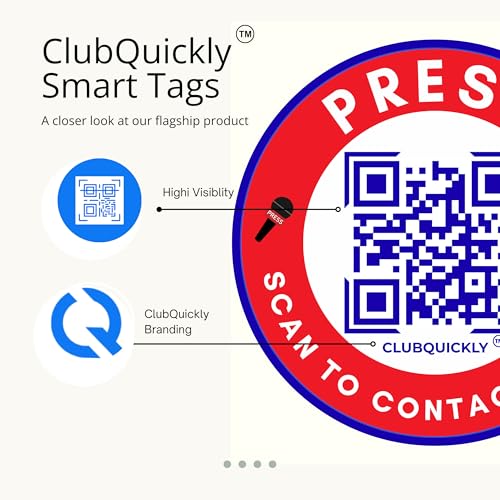 ClubQuickly Press Car QR Code Sticker - Number Hidden, Scan to Call or WhatsApp Owner, Masked Contact, Waterproof, Parking & Emergency Tag