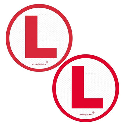 ClubQuickly Learning Driver - Smart Sticker Car QR Code Sticker - Number Hidden, Scan to Call or WhatsApp Owner, Masked Contact, Waterproof, Parking & Emergency Tag