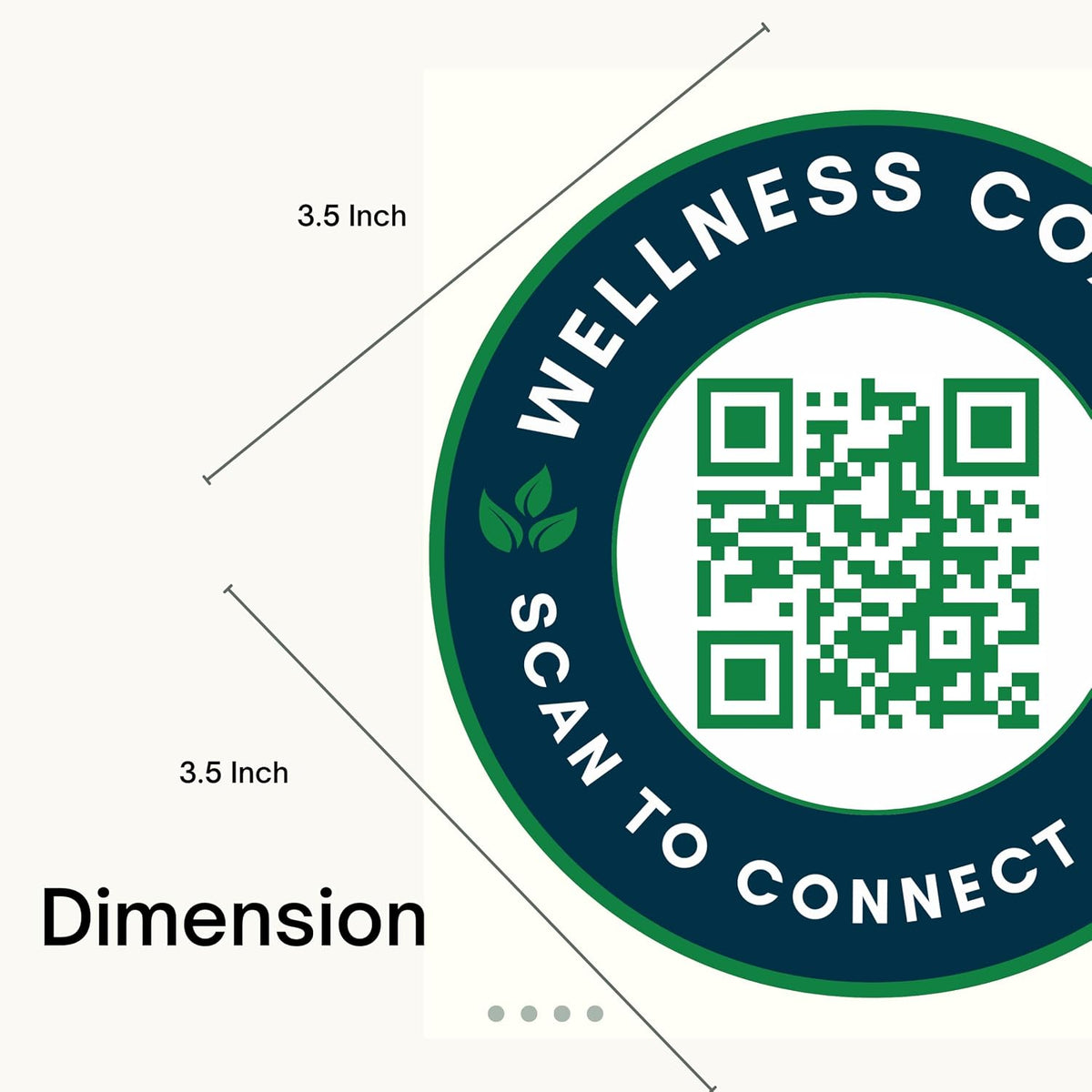 ClubQuickly Wellness Coach Car QR Code Sticker - Number Hidden, Scan to Call or WhatsApp Owner, Masked Contact, Waterproof, Parking & Emergency Tag