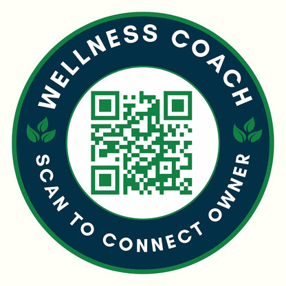 ClubQuickly Wellness Coach Car QR Code Sticker - Number Hidden, Scan to Call or WhatsApp Owner, Masked Contact, Waterproof, Parking & Emergency Tag