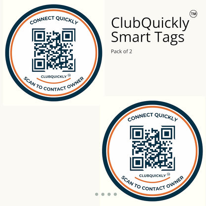ClubQuickly Connect Quickly Car QR Code Sticker - Number Hidden, Scan to Call or WhatsApp Owner, Masked Contact, Waterproof, Parking & Emergency Tag