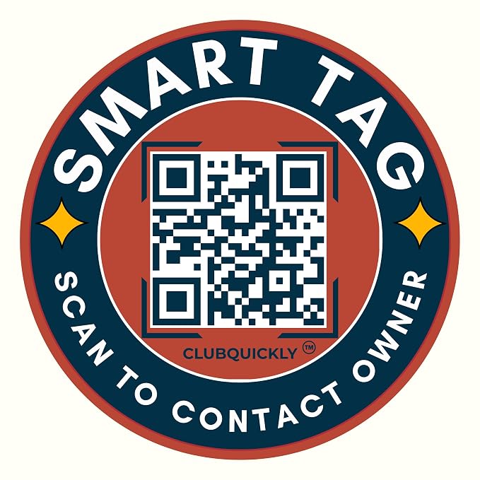 ClubQuickly Emergency Car QR Code Sticker - Number Hidden, Scan to Call or WhatsApp Owner, Masked Contact, Waterproof, Parking & Emergency Tag